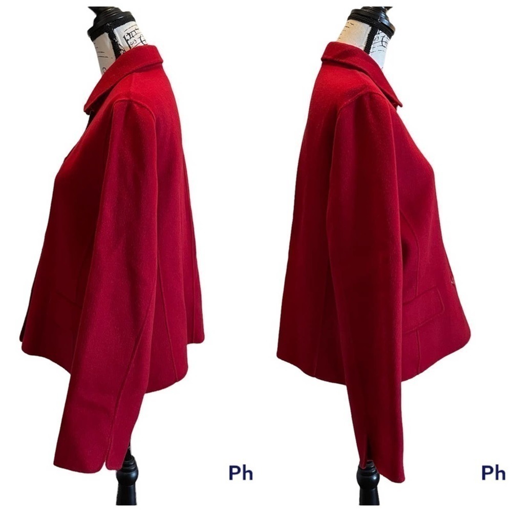 Pendleton Blazer Jacket Size Large Ruby Red Wool … - image 3